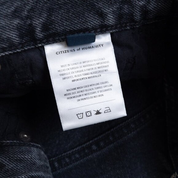 Citizen Of Humanity Camilla Frayed Hem Ripped Shorts Karma Gray Denim Jorts - Picture 15 of 16